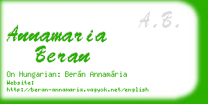 annamaria beran business card