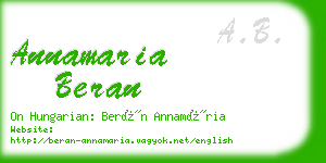 annamaria beran business card